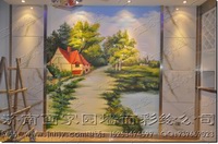 济南墙绘-餐厅手绘墙